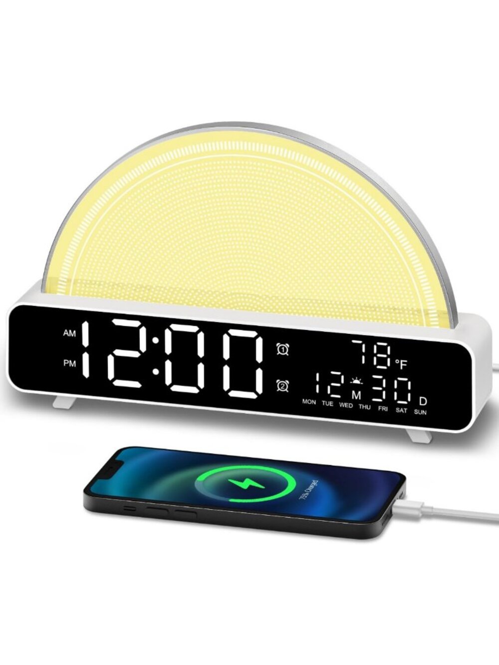 Sunrise Alarm Clock with White Noise, Touch Control, 13 Nature Sounds & Sleep